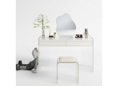 Wäissen stilvollen Toilette Dësch Design Schlofzëmmer Schief Holzmiwwelen