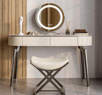 Beige Kosmetiksstroum Designer Schlofzëmmert Möbel Edele Friséierkommode