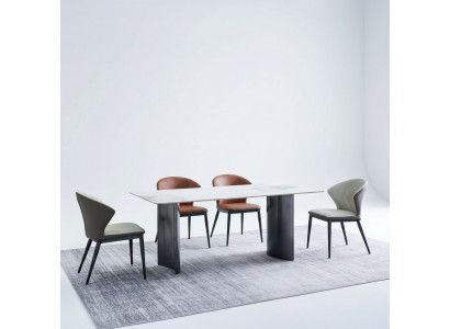 Iesszëmmer Miwwelen Modernen Iessdësch 6x Gestillsëtzer Designer Iessgrupp