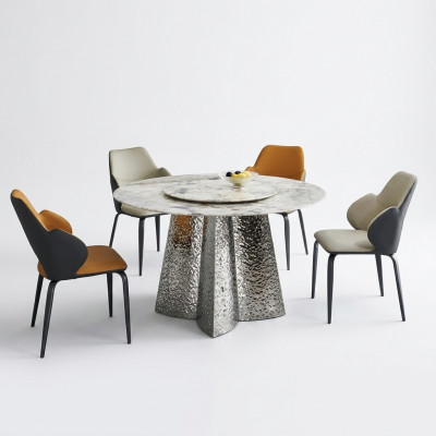 Modern Iessgrupp 6x Still Sëtzgrupp Luxuriéisen Dësch 7tlg. Set