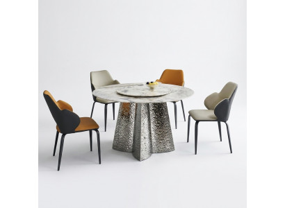 Modern Iessgrupp 6x Still Sëtzgrupp Luxuriéisen Dësch 7tlg. Set