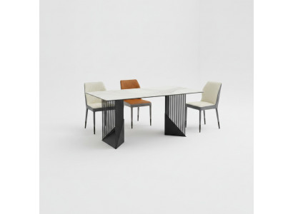 Iessgrupp Iesszëmmerdësch Designer 6x Konschtlieder Still Iessdësch 7tlg
