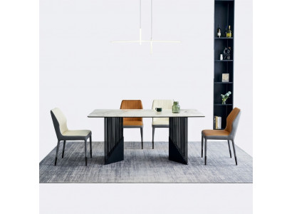 Modern Iesszëmmer Miwwelen Designer Iessgrupp 4x Polsterstill Iessdësch
