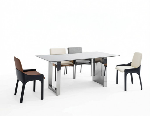Essgruppe Designer 4x Stühlen Modern Sëtzgrupp Luxus Rechtecklechen Dësch