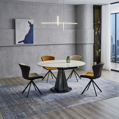 Modern Iessgrupp Designer Ronnt Tisch Stilvoll 4x Konschtlieder Still 5 Stéck