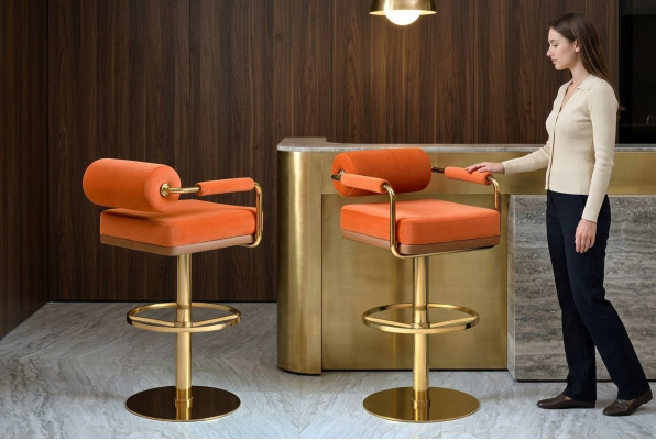 Orangestull Edelstol-Sëtz Edler Eenzelstil Moderne Lounge Miwwelen