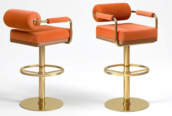 Orangestull Edelstol-Sëtz Edler Eenzelstil Moderne Lounge Miwwelen