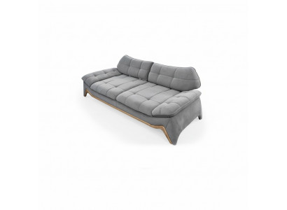 Graue Polstersofa Designer 3-Sëtzer Wunnzëmmer Dräisëtzer Edle Couch