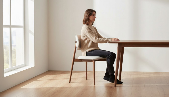 Wäisse Stoffstil Designer Eenzelsëtz Stilvoll Iesszëmmerstull Stull.