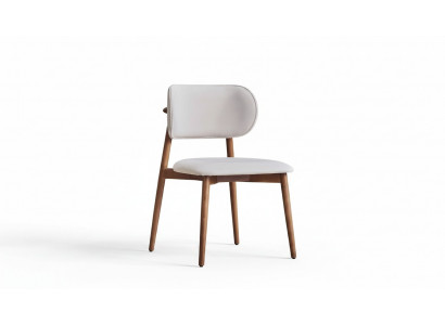 Wäisse Stoffstil Designer Eenzelsëtz Stilvoll Iesszëmmerstull Stull.