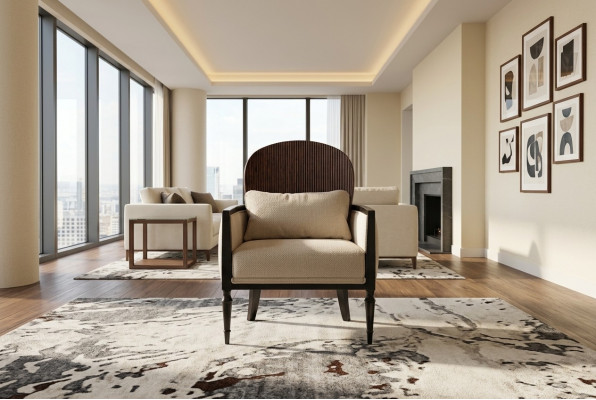 Wunnzëmmer Wäissen Sëtz Designer Einsëtz Luxus Relax 1-Sëtz Nei