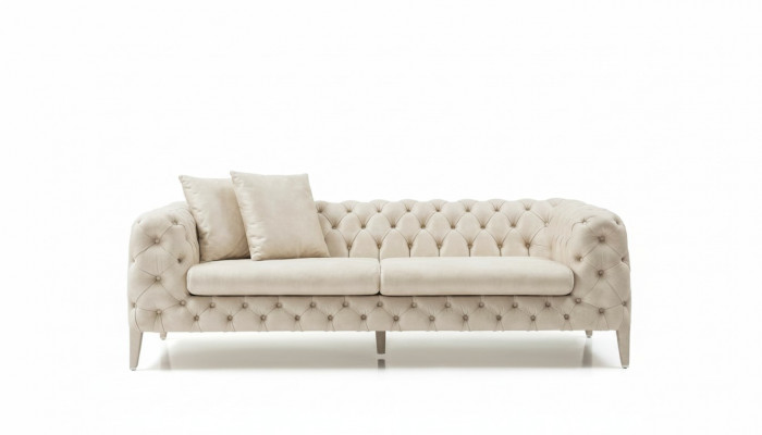 Wunnzëmmer Wäissen Véiersëtzer Designer Luxus Sofa 4-Sëtzer Polstersofa