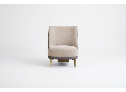 Beige Fotell Wunnzëmmer Miwwelen Edel Polstersotz Designer 1-Sëtzéiert