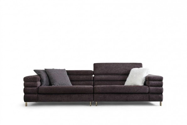 Wunnzëmmer Polstersofa Designer 4-Sëtzer Couch Brongen Viersëtzer Nei
