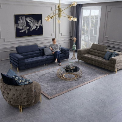 Wunnzëmmer Set Sofagarnitur 431 Sëtzer Luxus Miwwel Design Polstersaachen