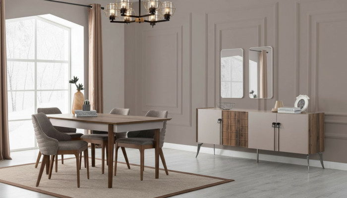 Exklusiv Iesszëmmergrupp Luxus Iesszëmmer Set Designer Dësch Spigel Still
