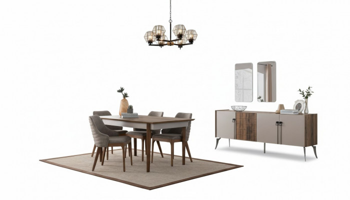 Exklusiv Iesszëmmergrupp Luxus Iesszëmmer Set Designer Dësch Spigel Still