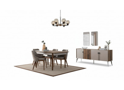 Exklusiv Iesszëmmergrupp Luxus Iesszëmmer Set Designer Dësch Spigel Still