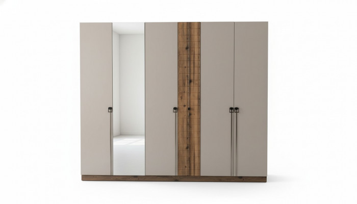 Beige Schlofkummer Kleederschaf Designer Schranken Luxus Holzschranken