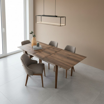 Groussen Iesszëmmer Brongen Dësch Holz Miwwelen Designer Iesszëmmer Dëscher