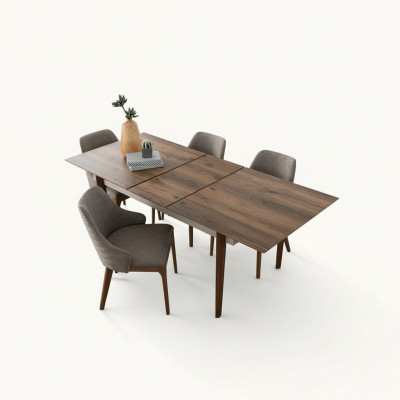 Groussen Iesszëmmer Brongen Dësch Holz Miwwelen Designer Iesszëmmer Dëscher