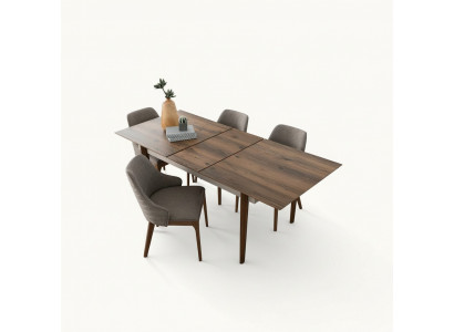 Groussen Iesszëmmer Brongen Dësch Holz Miwwelen Designer Iesszëmmer Dëscher