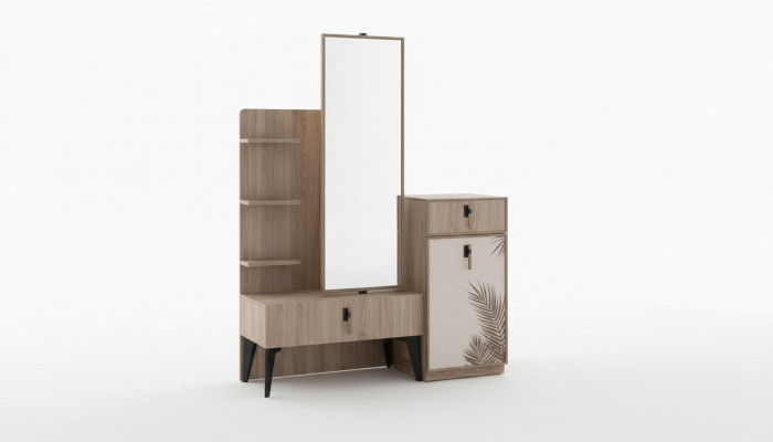 Schlofkummer Luxus Modern Kommode mat Spigel Modern Miwwelen Holz Nei