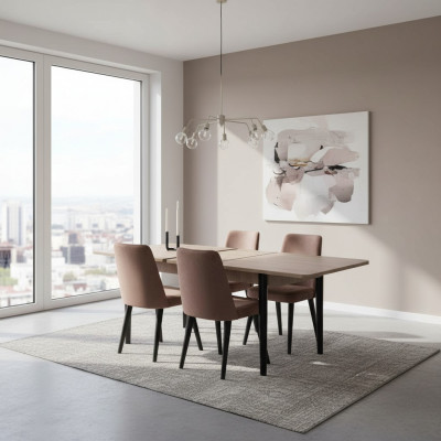 Brongen rechteckege Iessdësch Iesszëmmer Miwwelen Holzdëscher Luxus Miwwelen