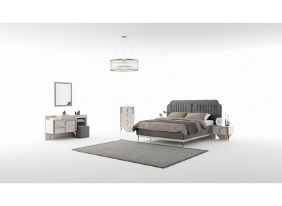 Schlofzëmmer komplett Garnitur Bett 2x Nuetsdëscher Miwwel Luxus 7st.