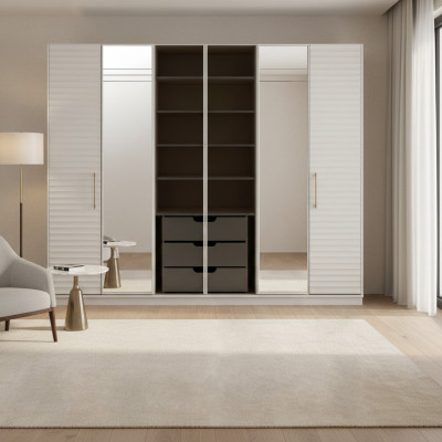 Designer Kleederschaf mat Spigel Schlofkummer Luxus Miwwelen Schaf