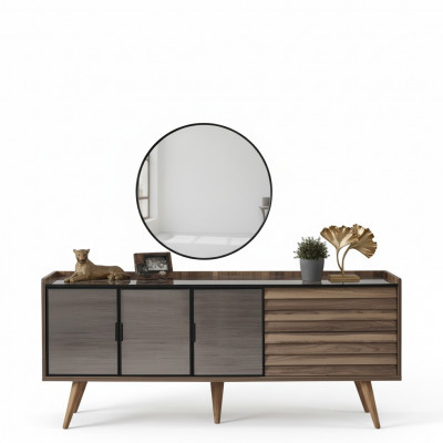 Brong Iesszëmmer Set Stilvollt Sideboard Ronne Spigel Holzmiwwelen 2-tlg