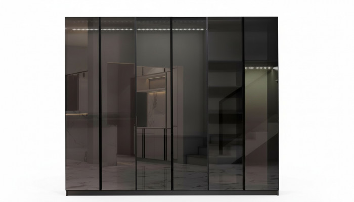 Modernt gro Kleederschafschlofzëmmer Schranken Designer Ariichtung