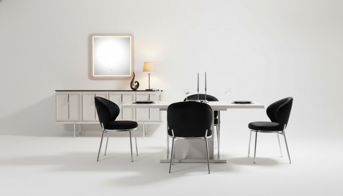 Iesszëmmer Garnitur Modernen Set Iessdësch 4x Polsterstill Sideboard 7tlg