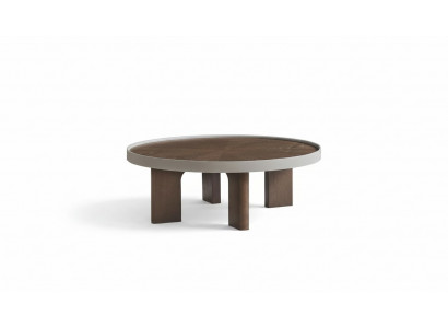Braunen Wunnzëmmer Ronde Couchtisch Designer Holzdësch Ronndëscher Nei