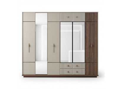 Groussen Wäissen Kleederschaf Stilvoll Schlofzëmmer Holz Luxus Schief.