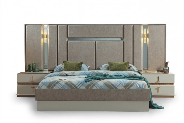 Beige Schlofzëmmermiwwel Luxus Better Designer Nuetsdëscher Ariichtung