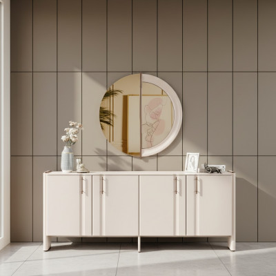 Iesszëmmer Luxus Sideboard Stilvolle Glas Spigel 2tlg Garnitur