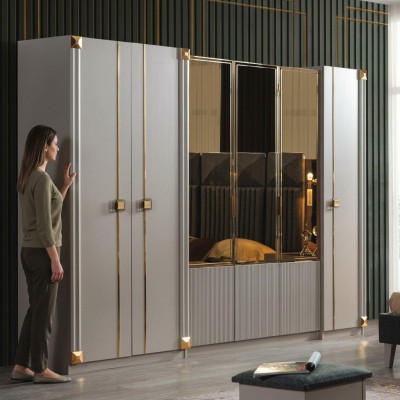 Designer Kleederschaf Sallzëmmer Luxus Schränker Stil Holzmöbel