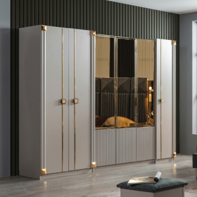 Designer Kleederschaf Sallzëmmer Luxus Schränker Stil Holzmöbel