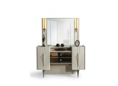Schlofzëmmer Set Luxus Wäissen Schminktisch Spigel Designer 2-Deeler Set