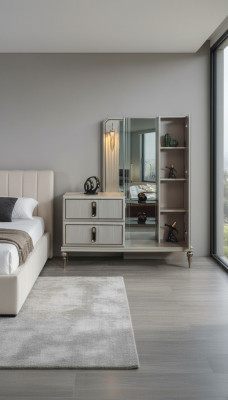 Exklusiv Holz Kommode Luxus Spigel Schlofkummer Edel Stilvoll Miwwelen