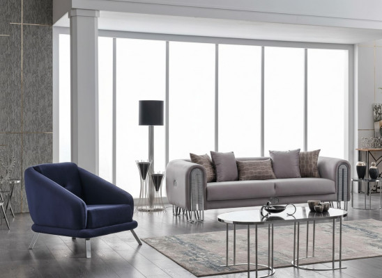 Design Miwwel Wunnzëmmer Set Sofagarnitur 3+1 Miwwelset Couch Polster Garnitur