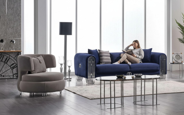 Luxus Sofa Garnitur Couch Miwwel 3+1 Sëtzer Couchen Sofa Polster Miwwel 2tlg