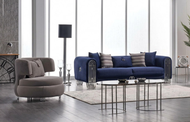 Luxus Sofa Garnitur Couch Miwwel 3+1 Sëtzer Couchen Sofa Polster Miwwel 2tlg