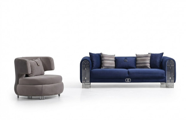 Luxus Sofa Garnitur Couch Miwwel 3+1 Sëtzer Couchen Sofa Polster Miwwel 2tlg