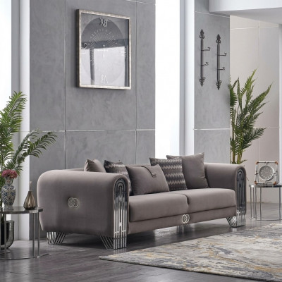 Elegant Stoffcouch Polstersofa Miwwelen Wunnzëmmer Miwwel Textil Sofaen