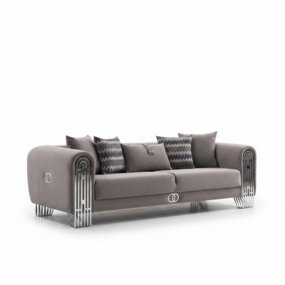Elegant Stoffcouch Polstersofa Miwwelen Wunnzëmmer Miwwel Textil Sofaen