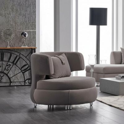 Moderne Stillounge Designer Luxus Sëtzt Textil Miwwelen Club Relax