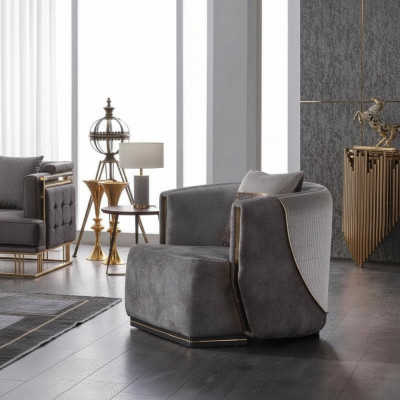Designer Sëtzsalon Wunnzëmmer Luxus Modern Sëtz Textil Miwwelen Polstersëtz