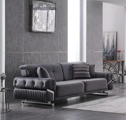 Grou Sofa Komplett Wunnzëmmermiwwelen Luxus Polstersëtzer Dräistäzer.
